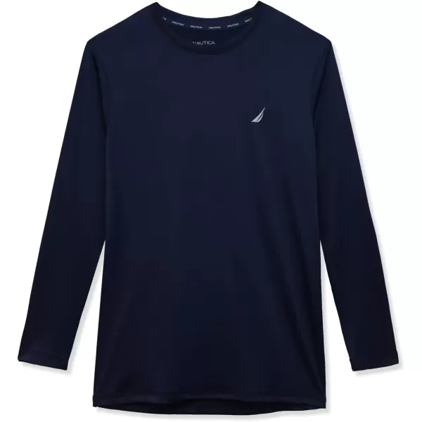 Nautica Mens Performance Long Sleeve Base Layer Crewneck Thermal TopNavy