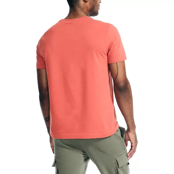 Nautica Mens Performance Pocket TShirtCayenne