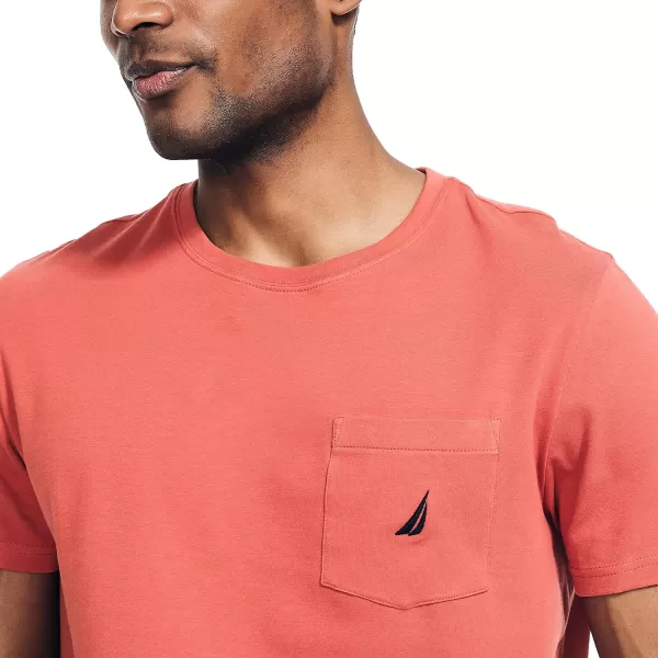 Nautica Mens Performance Pocket TShirtCayenne