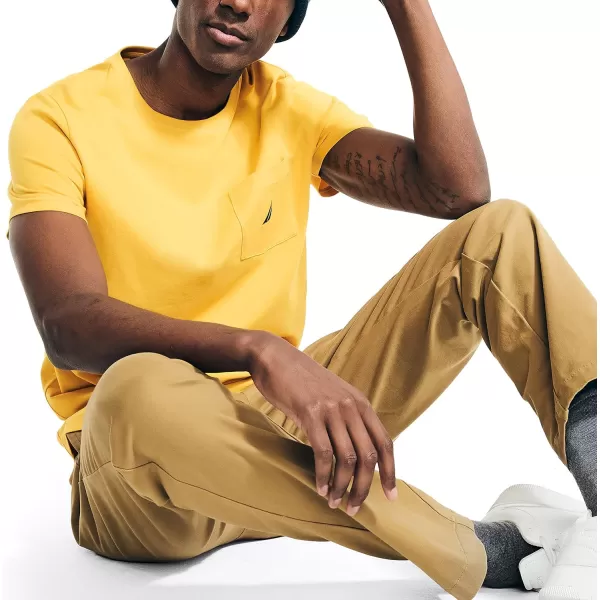 Nautica Mens Performance Pocket TShirtLightning Gold