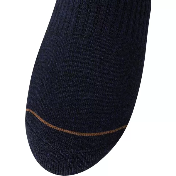 Nautica Mens Performance Quarter Socks with Cushioned Comfort 6 PackBrownNavyBlack