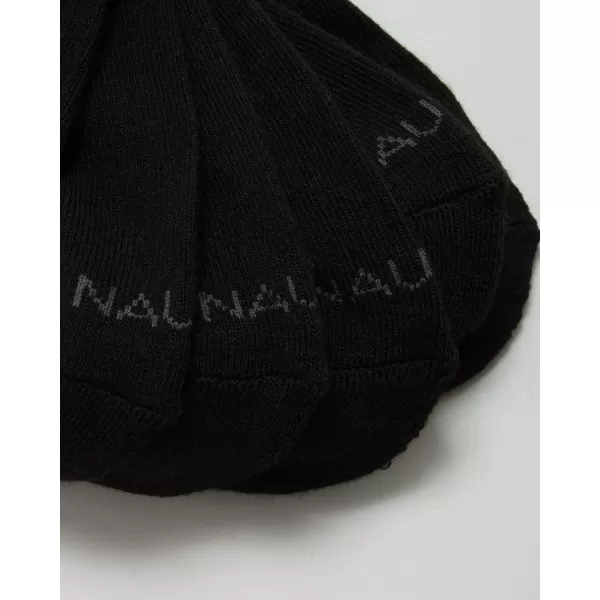 Nautica Mens Performance Quarter Socks with Cushioned Comfort 6 PackFormal Black