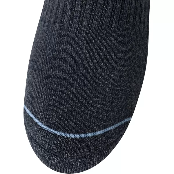 Nautica Mens Performance Quarter Socks with Cushioned Comfort 6 PackNavyBlueGray