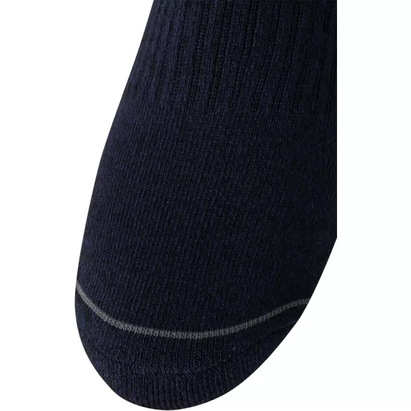 Nautica Mens Performance Quarter Socks with Cushioned Comfort 6 PackNavyGray