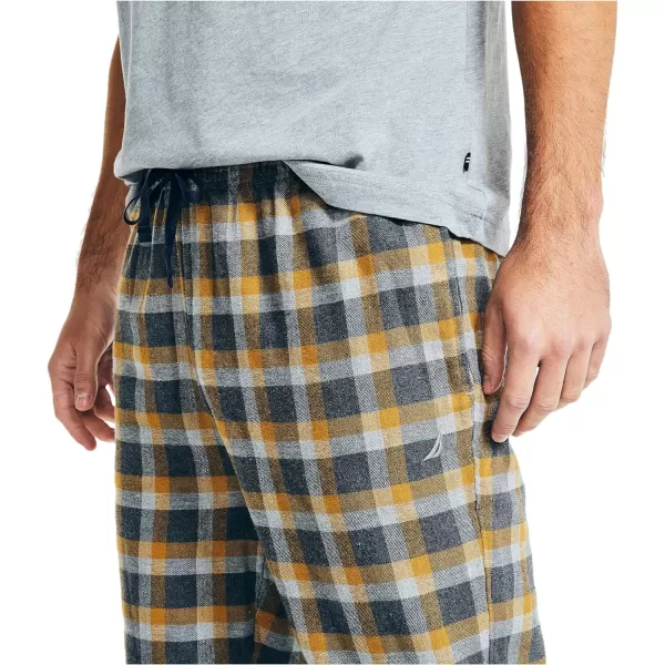 Nautica Mens Plaid Flannel Pajama Pant SetGrey Heather