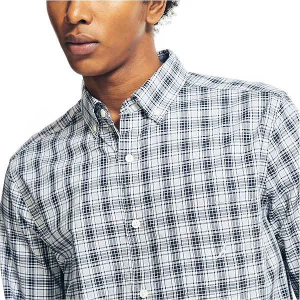 Nautica Mens Plaid Poplin ShirtHigh Rise