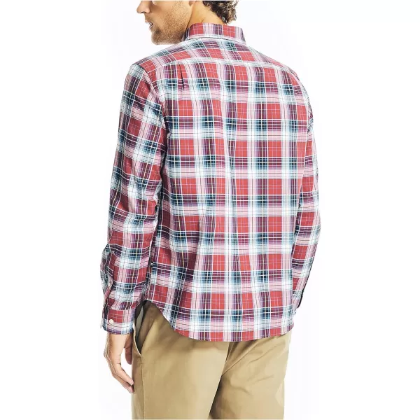 Nautica Mens Plaid Poplin ShirtRusted Hull