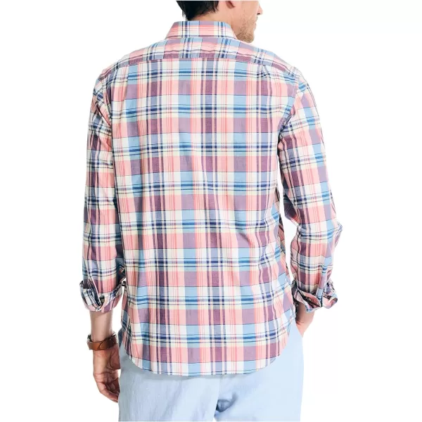 Nautica Mens Plaid Poplin ShirtTeaberry