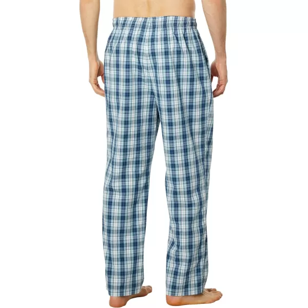 Nautica Mens Plaid Poplin Sleep PantBlue Sail White