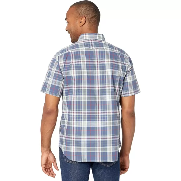 Nautica Mens Plaid ShortSleeve ShirtWorkshirt