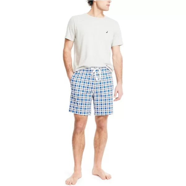 Nautica Mens Plaid Sleep ShortWindsurf Blue