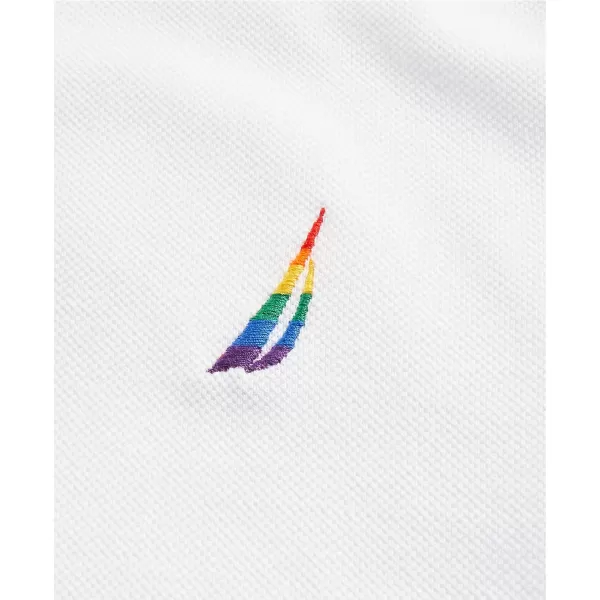 Nautica Mens Pride Performance PoloBright White