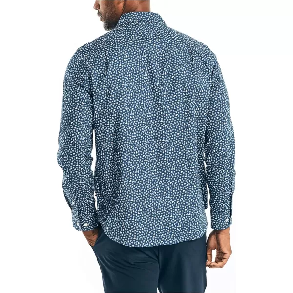 Nautica Mens Printed Poplin ShirtEstate Blue