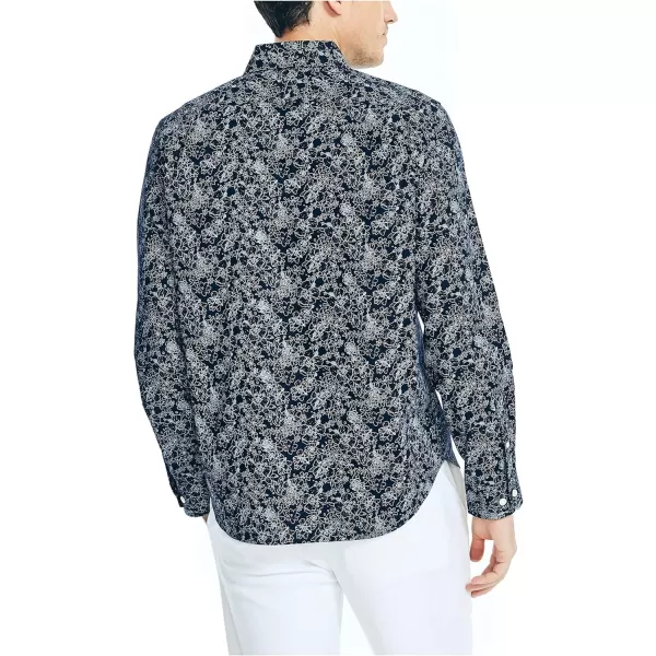 Nautica Mens Printed Poplin ShirtMaritime Navy