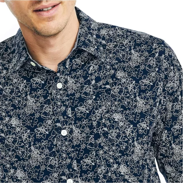 Nautica Mens Printed Poplin ShirtMaritime Navy