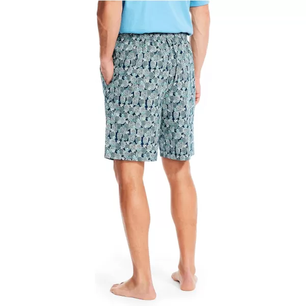 Nautica Mens Printed Poplin Sleep ShortEstate Blue