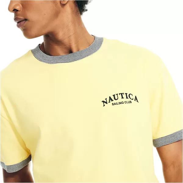 Nautica Mens Printed TShirtAspen Gold