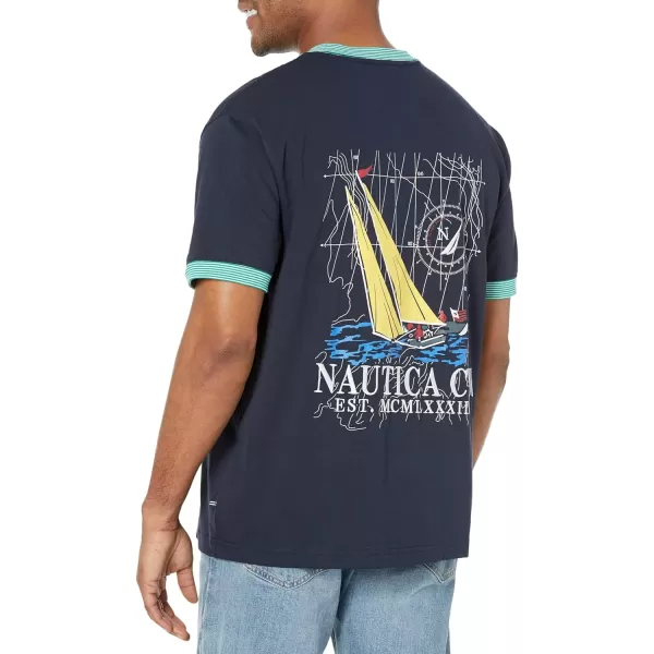 Nautica Mens Printed TShirtNavy