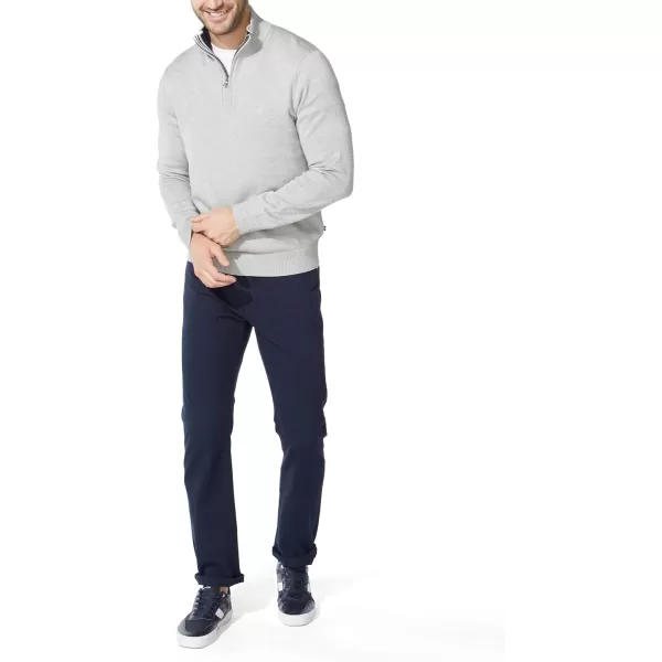 Nautica Mens QuarterZip SweaterGrey Heather