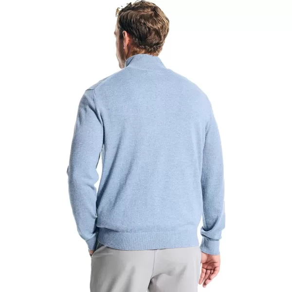 Nautica Mens QuarterZip SweaterNavtech Collection FallWinter 2024 Blue Heather