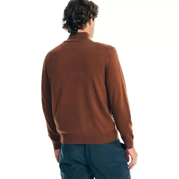 Nautica Mens QuarterZip SweaterNavtech Collection FallWinter 2024 Coconut Shell