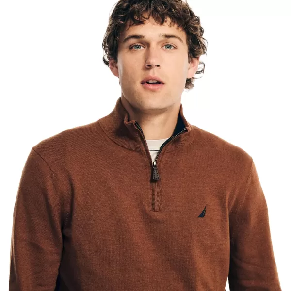 Nautica Mens QuarterZip SweaterNavtech Collection FallWinter 2024 Coconut Shell