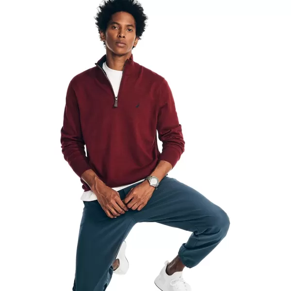 Nautica Mens QuarterZip SweaterNavtech Collection FallWinter 2024 Crimson