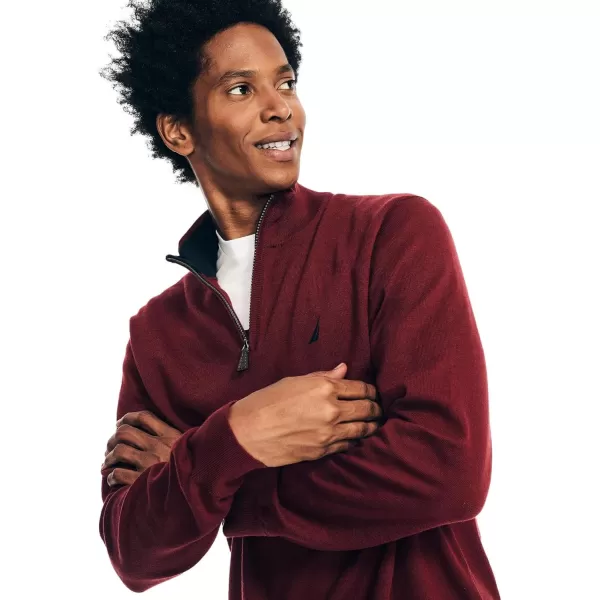 Nautica Mens QuarterZip SweaterNavtech Collection FallWinter 2024 Crimson