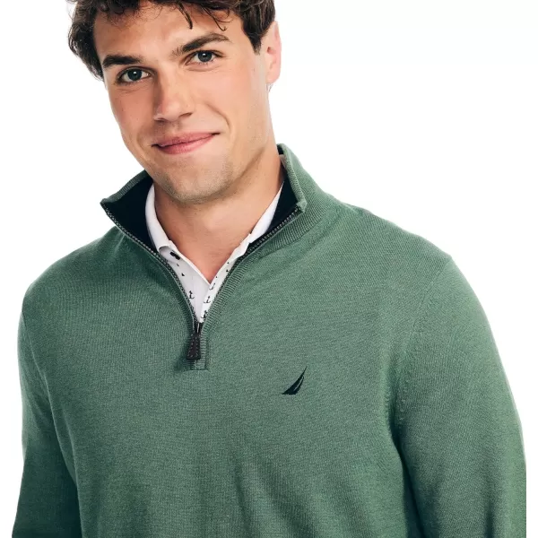Nautica Mens QuarterZip SweaterNavtech Collection FallWinter 2024 Fern Heather