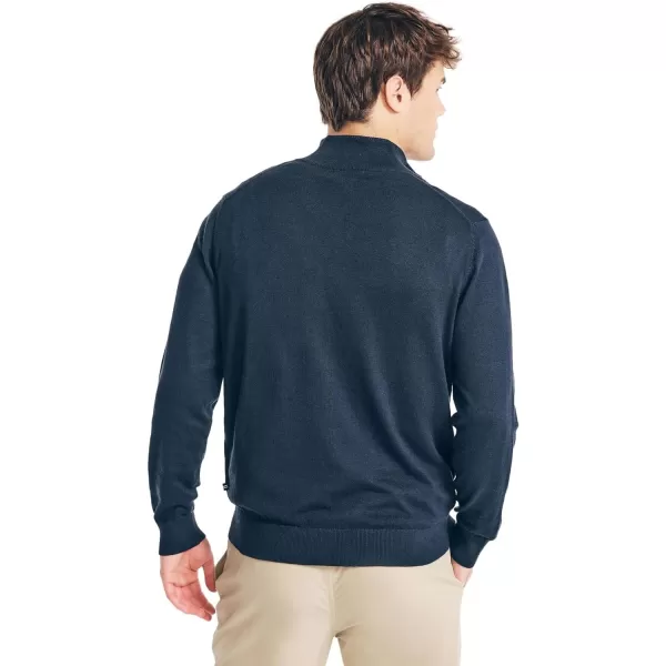 Nautica Mens QuarterZip SweaterNavtech Collection FallWinter 2024 Navy Seas