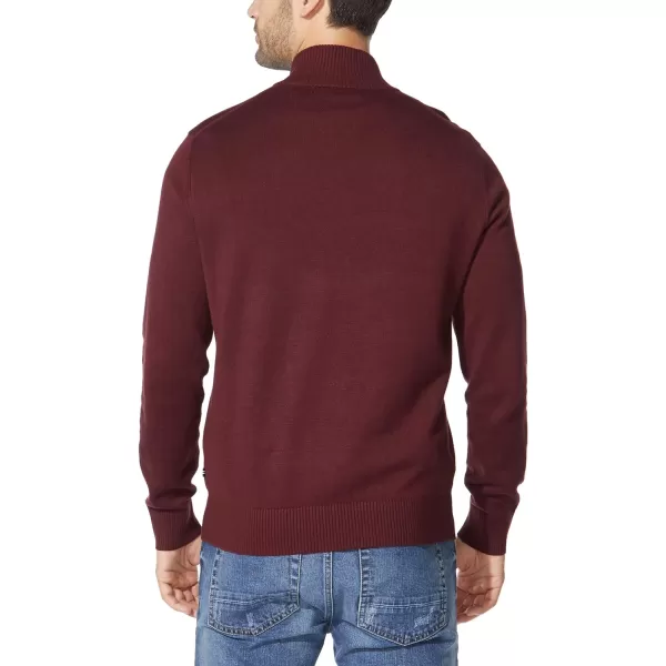 Nautica Mens QuarterZip SweaterRoyal Burgundy