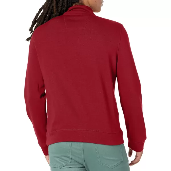 Nautica Mens QuarterZip SweatshirtDeep Crimson