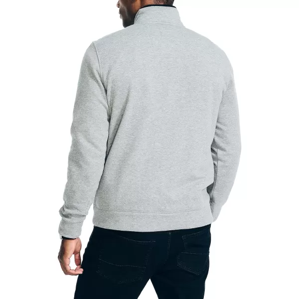 Nautica Mens QuarterZip SweatshirtStone Grey Heather