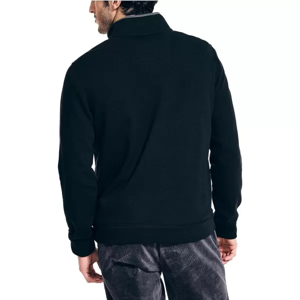 Nautica Mens QuarterZip SweatshirtTrue Black