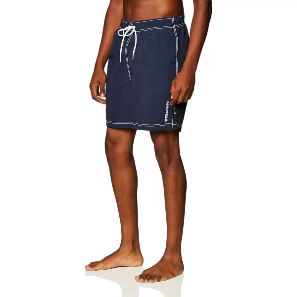 Nautica Mens Quick Dry Solid Swim TrunkNavy