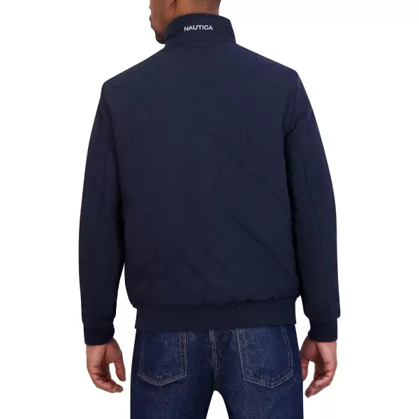 Nautica Mens Quilted Bomber JacketNavy