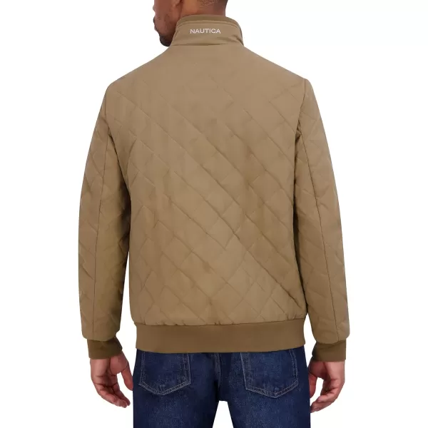 Nautica Mens Quilted Bomber JacketOtter