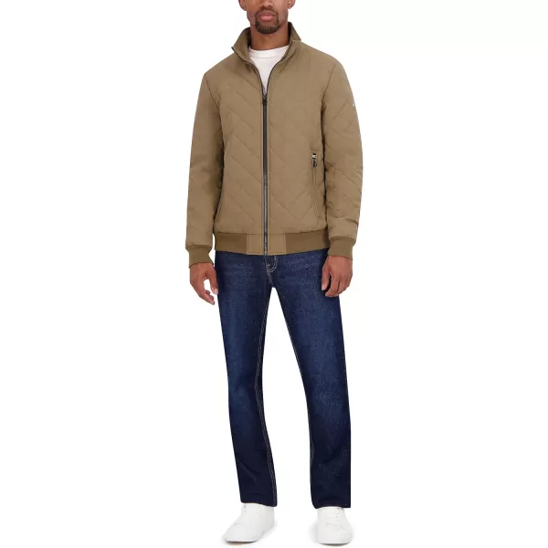 Nautica Mens Quilted Bomber JacketOtter