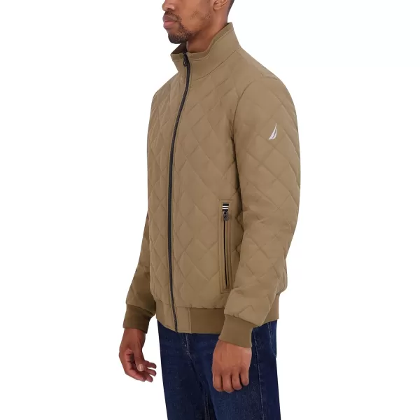 Nautica Mens Quilted Bomber JacketOtter