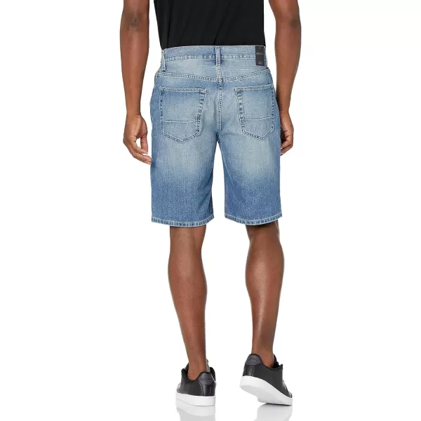 Nautica Mens Relaxed Fit 5 Pocket 100 Cotton Denim Jean ShortHook Line Blue