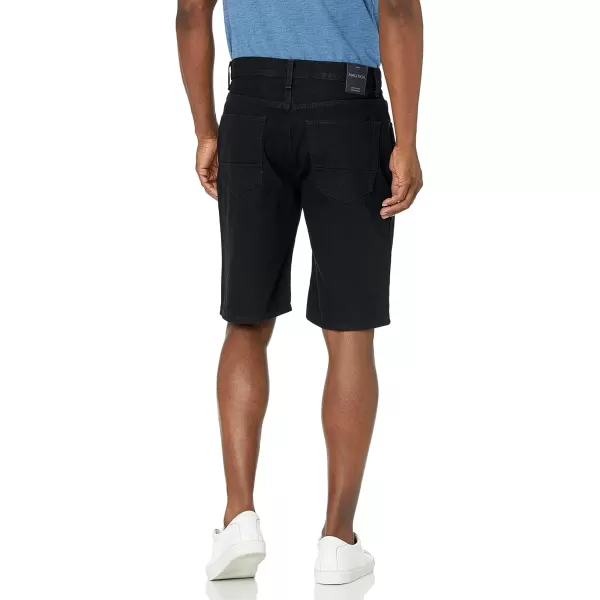 Nautica Mens Relaxed Fit 5 Pocket 100 Cotton Denim Jean ShortSpace Black Wash