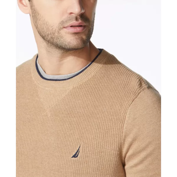 Nautica Mens Ribbed SweaterCoastal Camel Heather