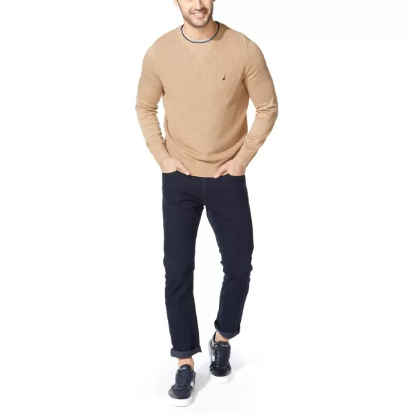 Nautica Mens Ribbed SweaterCoastal Camel Heather