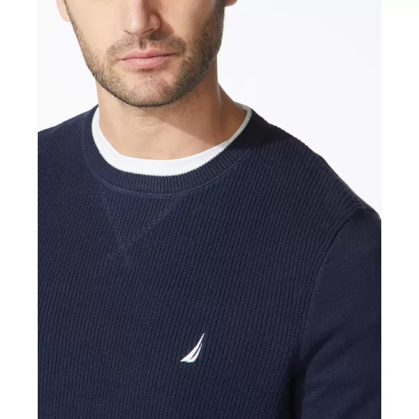 Nautica Mens Ribbed SweaterNavy