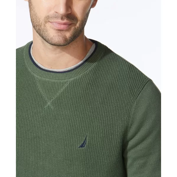 Nautica Mens Ribbed SweaterPine Forest