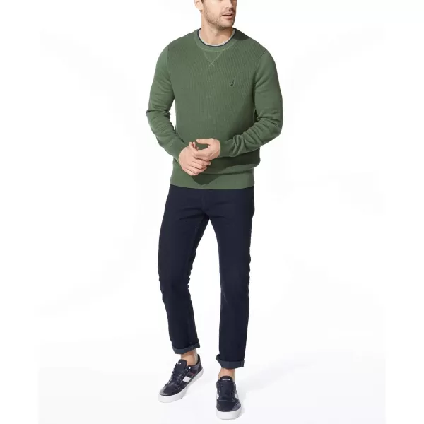 Nautica Mens Ribbed SweaterPine Forest