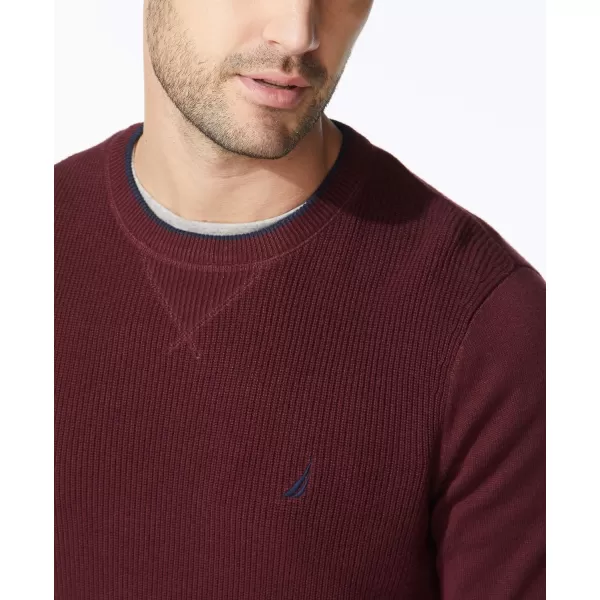 Nautica Mens Ribbed SweaterRoyal Burgundy