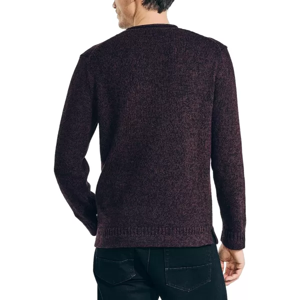 Nautica Mens Rolled Crewneck SweaterShipwreck Burgundy