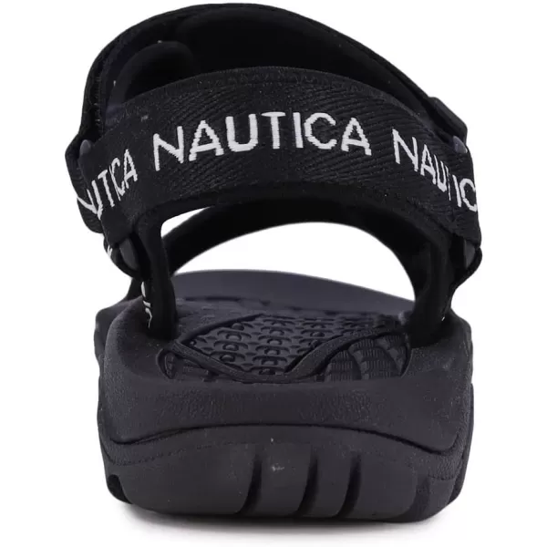 Nautica Mens Sandals Open Toe Athletic Water Shoes With StrapBlack Augustus