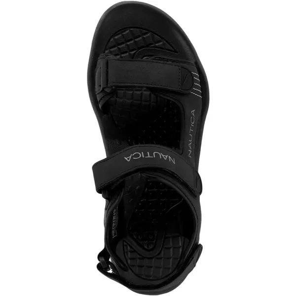 Nautica Mens Sandals Open Toe Athletic Water Shoes With StrapBlack Senecca